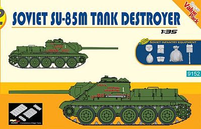 DML SU85M Soviet Tank Destroyer Plastic Model Military Vehicle Kit 1/35 Scale #9152