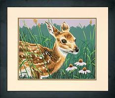 Dimensions Fawn And Flowers Paint By Number Kit #73-91447 Dimensions Fawn And Flowers Paint By Number Kit #73-91447
