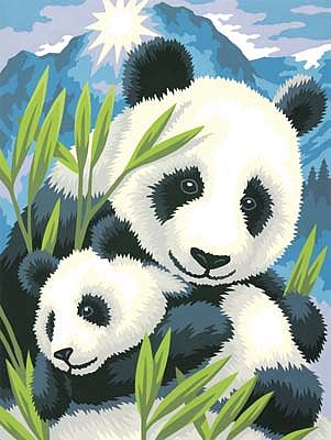 Dimensions Panda And Cub Paint By Number Kit #73-91456