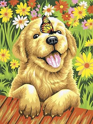 Dimensions Puppy Gardener Paint By Number Kit #73-91457