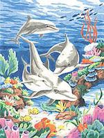Dolphins in the Sea Pencil By Number Kit #91112
