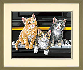 Dimensions Musical Trio (Cats/Piano) -- Paint By Number Kit -- #91144