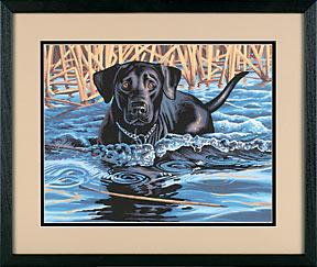 Dimensions Cold Water, Warm Heart (Dog/Water) Paint By Number Kit #91210