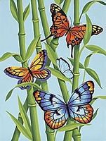 Butterflies/Bamboo Paint By Number Kit #91258