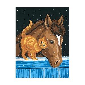 Dimensions Pony & Kitten Paint By Number Kit #91305