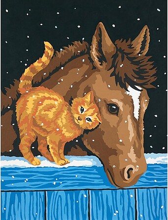 Dimensions Pony & Kitten Paint By Number Kit #91305