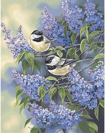 Paint Works Paint By Number Kit 14 x 20 - Garden Bluebirds