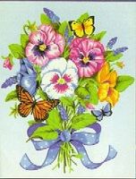 Pansy Bouquet Paint By Number Kit #91394