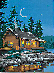 Dimensions Lakeside Cabin Paint By Number Kit #91413