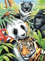 Panda Montage Pencil By Number Kit #91472