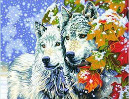 Early Snow (Wolves) Paint By Number Kit #91489