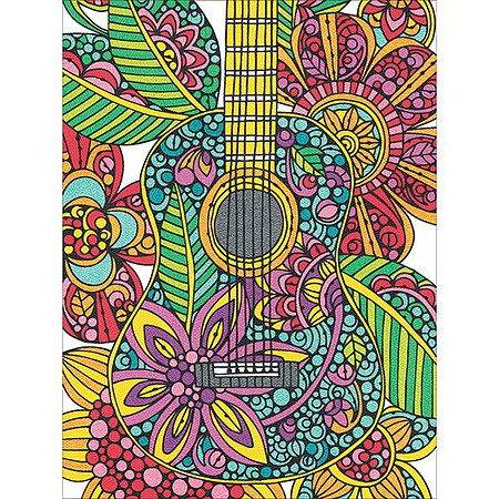 Dimensions Blooming Guitar Pencil by Number 9 x 12