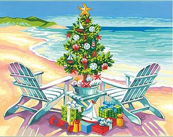 Christmas on the Beach Paint by Number (14''x11'')
