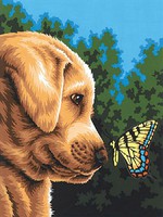 Newfound Friends Dog & Butterfly) Paint by Number (9