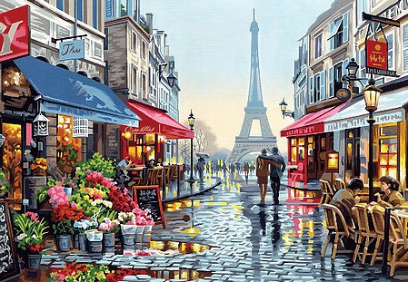 Dimensions Paris Flower Shop Paint by Number (20x14) Paint By Number Kit #91651