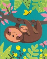 Dimensions Sloth & Baby Paint by Number (8''x10'') Dimensions Sloth & Baby Paint by Number (8''x10'')