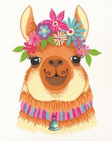 Dimensions Flowery Llama Paint by Number (8''x10'') Dimensions Flowery Llama Paint by Number (8''x10'')