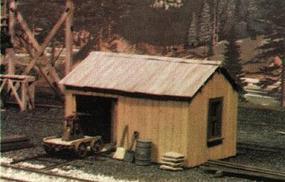 Durango Handcar Shed with Car Kit (2'' x 3'') HO Scale Model Railroad Building #32