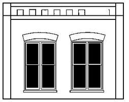 Design-Preservation Double Window Wall O Scale Model Railroad Building Accessory #90106