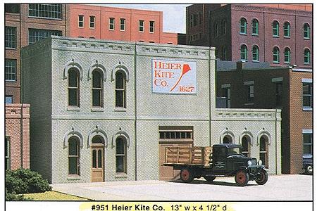 Design-Preservation Heir Kite Co. Kit (13 x 4-1/2) O Scale Model Railroad Building #95100