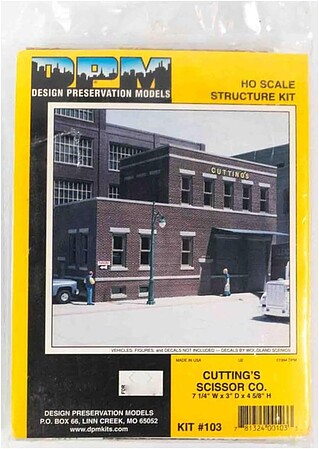 Design-Preservation Cuttings Scissor Co. Kit HO Scale Model Railroad Building #woo10300