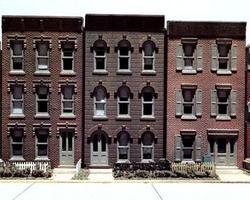 Design-Preservation Townhouse Flats/3 Fronts Kit HO Scale Model Railroad Building #woo11400