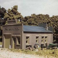 Design-Preservation Schultz's Garage Kit HO Scale Model Railroad Building #woo20100