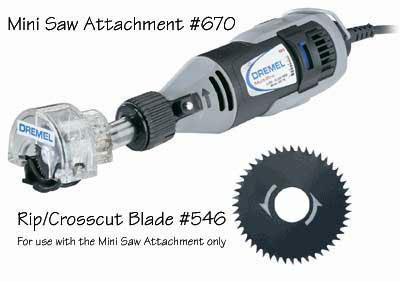 Dremel Mini Saw Attachment w/Rip/Crosscut Blade Power Tool Attachment #670