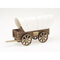 Darice Covered Wagon Wooden Model Kit (2.5x4.5) Wooden Construction Kit #918124