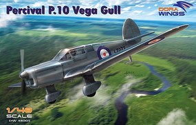 Dora Percival P10 Vega Gull British 4 Seater Plane Plastic Model Airplane Kit 1/48 Scale #48005