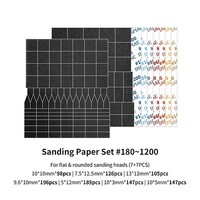Dspiae Sanding Paper Set for ESA Reciprocating Sander- 7 Assorted Grits (14 sheets)