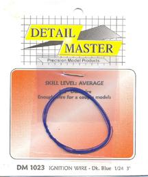 Detail-Master 2ft. Ignition Wire Dark Blue Plastic Model Vehicle Accessory Kit 1/24-1/25 Scale #1023