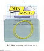Detail-Master 2ft. Ignition Wire Yellow Plastic Model Vehicle Accessory Kit 1/24 to 1/25 Scale #1024