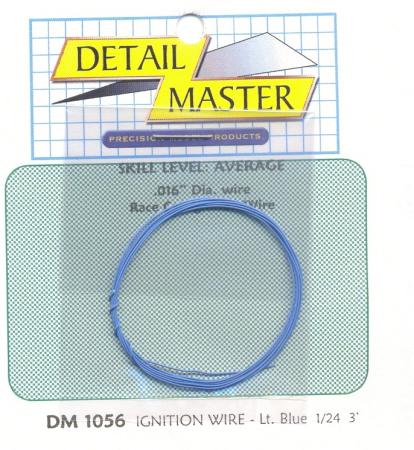 Detail-Master 2ft Car Ignition Wire Light Blue Plastic Model Vehicle Accessory Kit 1/24-1/25 Scale #1056