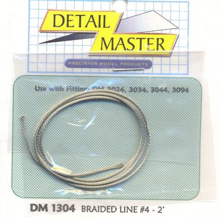 Detail-Master 2ft. Braided Line #4 (.045) Plastic Model Vehicle Accessory Kit 1/24-1/25 Scale #1304