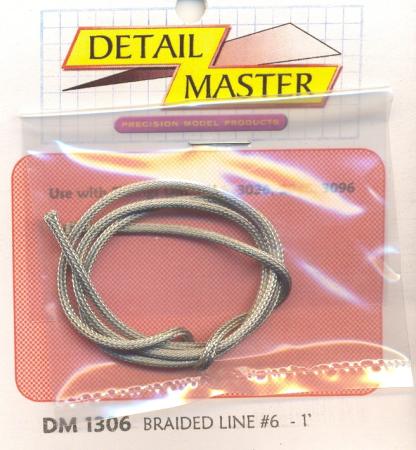 Detail-Master Braided Line #6 .080-1ft Plastic Model Vehicle Accessory Kit 1/24-1/25 Scale #1306