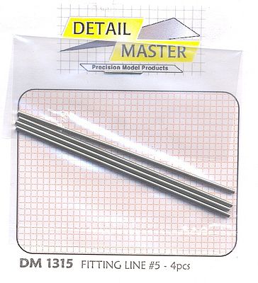 Detail-Master FITTING LINE #5 .062 (3pc) Plastic Model Vehicle Accessory Kit 1/24 - 1/25 Scale #1315