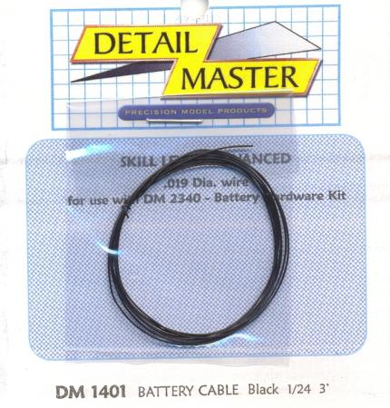 Detail Master 1402  X 1//24-1//25 3ft Battery Cable Red