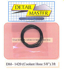 Detail-Master 2ft. Coolant Hose Black Plastic Model Vehicle Accessory Kit 1/24-1/25 Scale #1420