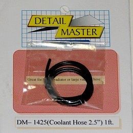 Detail-Master 2ft Coolant Hose Black (2 Dia.) Plastic Model Vehicle Accessory Kit 1/24-1/25 Scale #1425