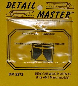 Detail-Master Indy Wing Plates (D) Plastic Model Vehicle Accessory Kit 1/24-1/25 Scale #2272