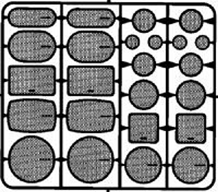 Detail-Master Speaker Grilles #2 (12 Sets) Plastic Model Vehicle Accessory Kit 1/24-1/25 Scale #2500