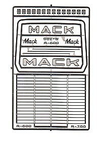 MACK TRUCK Truck Grille  1:24 1:25 DETAIL MASTER CAR MODEL ACCESSORY 2562