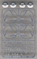 Detail-Master Billet Wheel MantaRay Etch w/Hubs (D) Plastic Model Accessory Kit 1/24-1/25 Scale #2654 Detail-Master Billet Wheel MantaRay Etch w/Hubs (D) Plastic Model Accessory Kit 1/24-1/25 Scale #2654