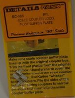 Details-West Coupler Loco Pilot Buffer Plate (pr) HO Scale Miscellaneous Train Part #363 Details-West Coupler Loco Pilot Buffer Plate (pr) HO Scale Miscellaneous Train Part #363