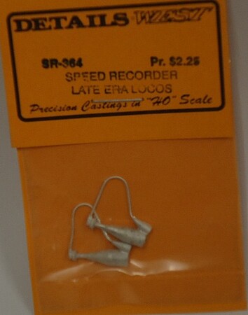 Details-West Speed Recorder for Late Era Locos (pr) HO Scale Miscellaneous Train Part #364