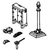 Details-West Hot Box Detector Set HO Scale Model Railroad Trackside Accessory #900