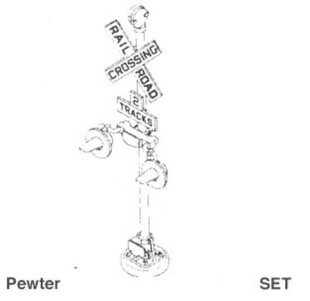 Details-West Grade Crossing Signal Set HO Scale Model Railroad Trackside Accessory #913