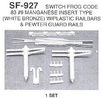 Details-West Swtch Frog Set Code 83 #9 HO-Scale Details-West Swtch Frog Set Code 83 #9 HO-Scale