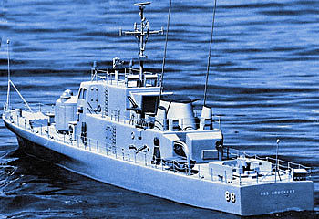 Dumas USS Crocket Gun Boat 51 Kit RC Wooden Scale Powered Boat Kit #1218